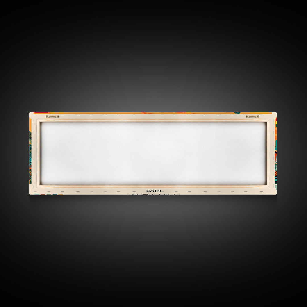 Kumasi, Ghana Panoramic Canvas Print, Kumasi, Ghana Painting, Ghana Art, Kumasi Travel Poster, Travel Art, Living Room Painting