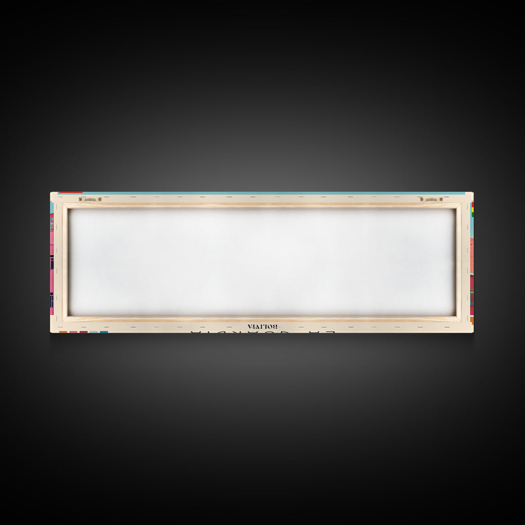 La Guardia, Bolivia Panoramic Canvas Print, La Guardia, Bolivia Painting, Bolivia Art, La Guardia Travel Poster, Travel Art, Guest Room Painting