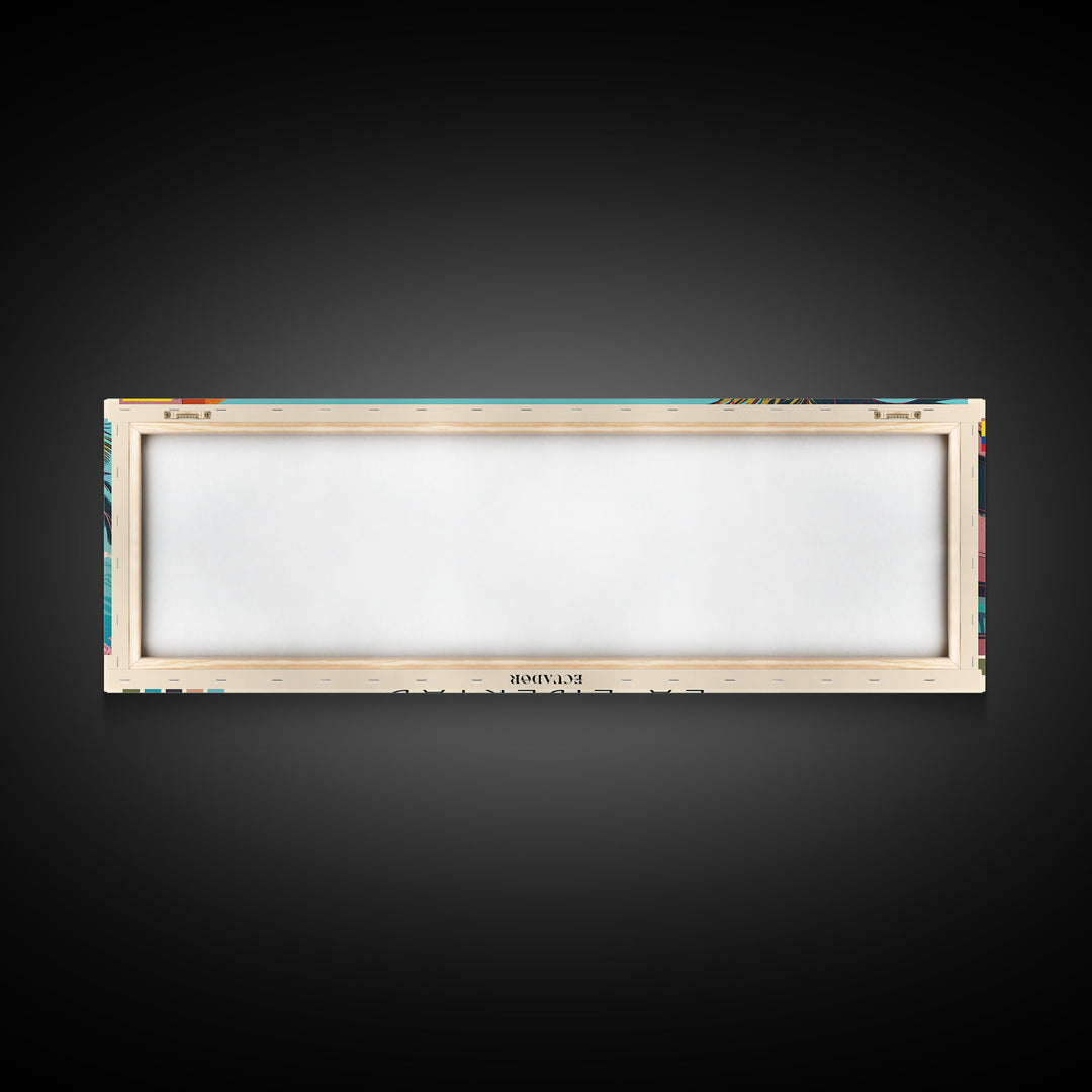 La Libertad, Ecuador Panoramic Canvas Print, La Libertad, Ecuador Painting, Ecuador Art, La Libertad Travel Poster, Travel Art, Living Room Painting