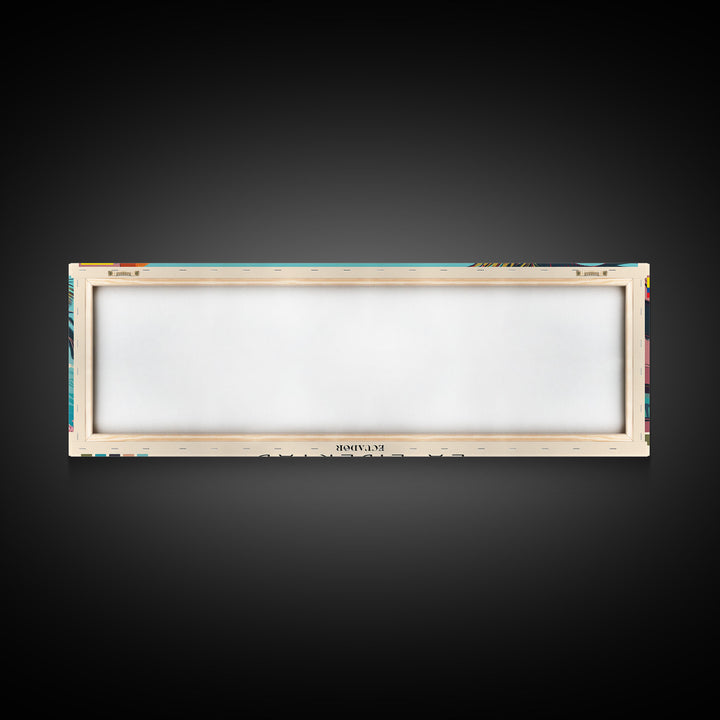 La Libertad, Ecuador Panoramic Canvas Print, La Libertad, Ecuador Painting, Ecuador Art, La Libertad Travel Poster, Travel Art, Living Room Painting