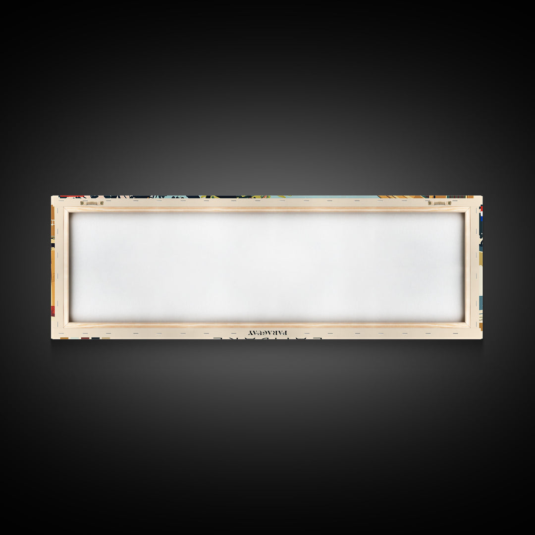 Lambare, Paraguay Panoramic Canvas Print, Lambare, Paraguay Painting, Paraguay Art, Lambare Travel Poster, Travel Art, Housewarming Gift