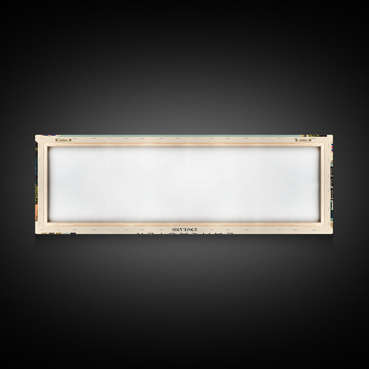 Lancaster, England Panoramic Canvas Print, Lancaster, England Painting, England Art, Lancaster Travel Poster, Travel Art, Guest Room Painting