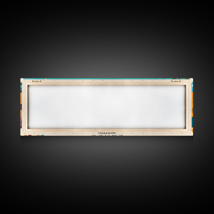 Lanus, Argentina Panoramic Canvas Print, Lanus, Argentina Painting, Argentina Art, Lanus Travel Poster, Travel Art, Guest Room Painting