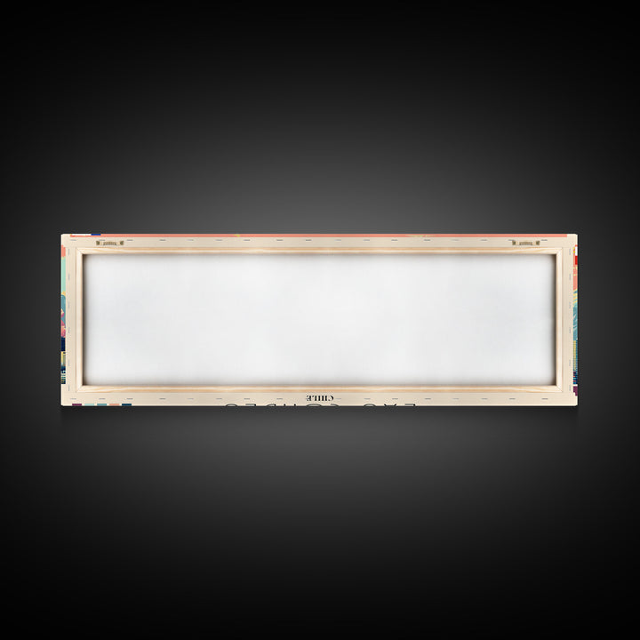 Las Condes, Chile Panoramic Canvas Print, Las Condes, Chile Painting, Chile Art, Las Condes Travel Poster, Travel Art, Guest Room Painting