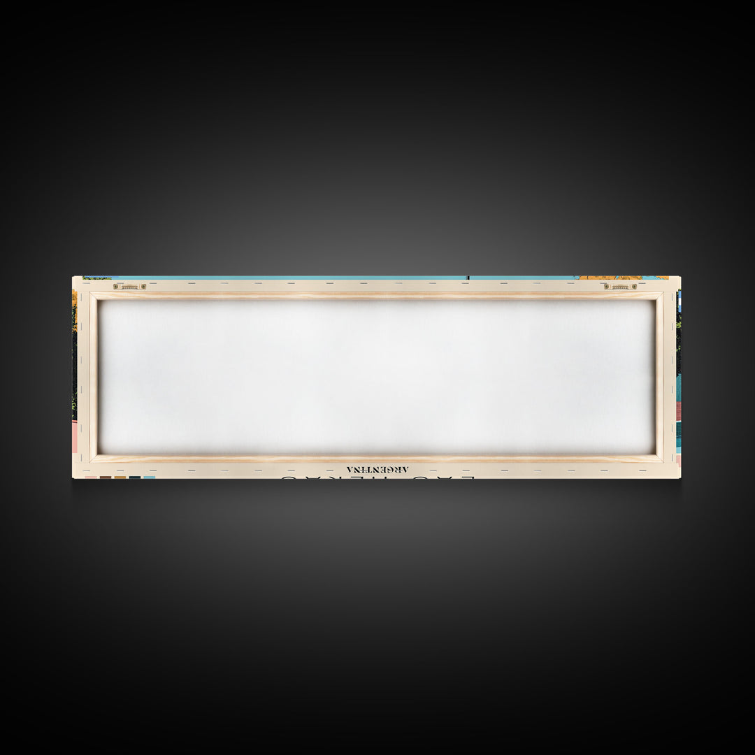 Las Heras, Argentina Panoramic Canvas Print, Las Heras, Argentina Painting, Argentina Art, Las Heras Travel Poster, Travel Art, Vacation Gift