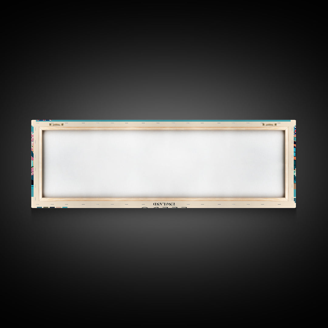 Leeds, England Panoramic Canvas Print, Leeds, England Painting, England Art, Leeds Travel Poster, Travel Art, Guest Room Painting