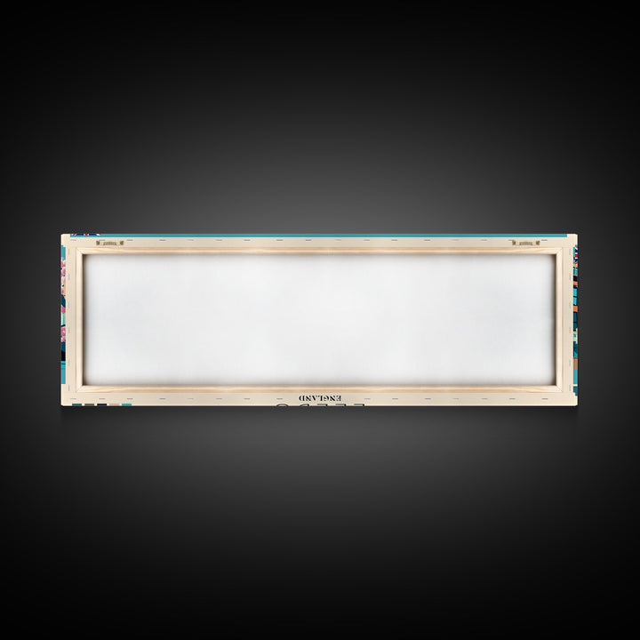 Leeds, England Panoramic Canvas Print, Leeds, England Painting, England Art, Leeds Travel Poster, Travel Art, Guest Room Painting