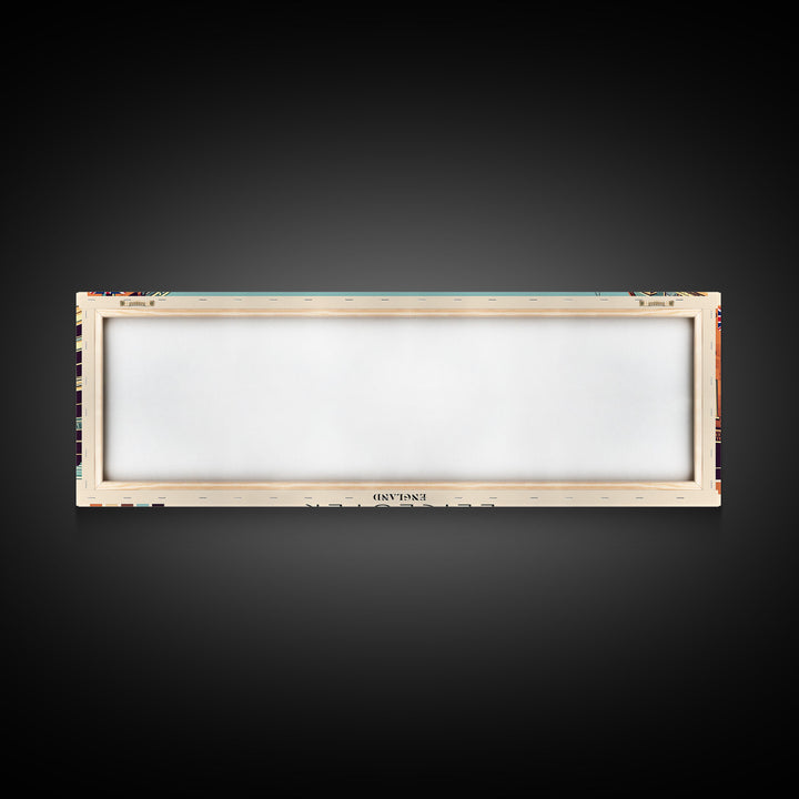 Leicester, England Panoramic Canvas Print, Leicester, England Painting, England Art, Leicester Travel Poster, Travel Art, Guest Room Painting