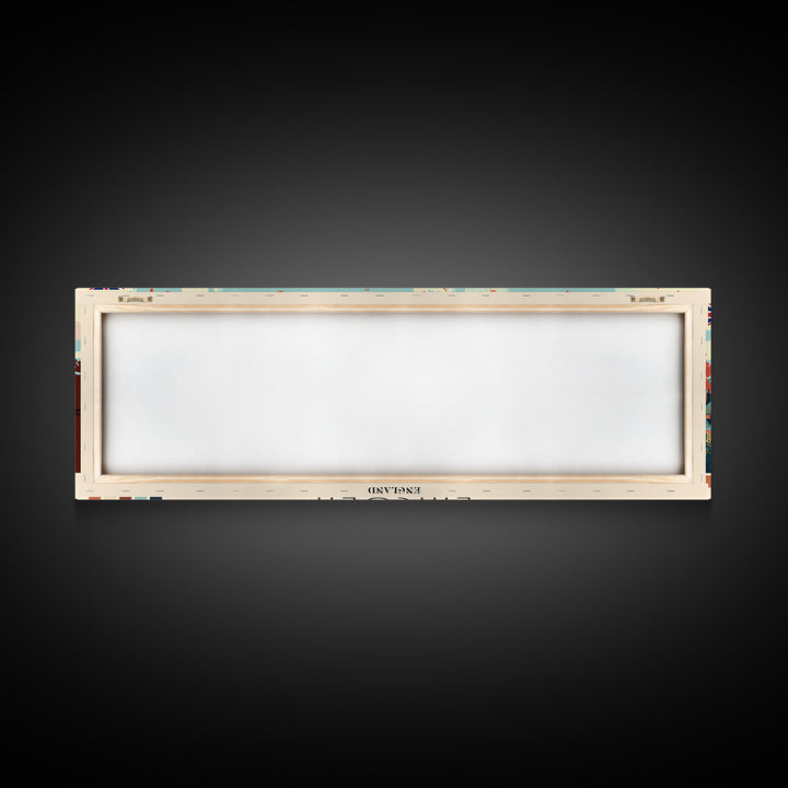 Lincoln, England Panoramic Canvas Print, Lincoln, England Painting, England Art, Lincoln Travel Poster, Travel Art, Housewarming Gift