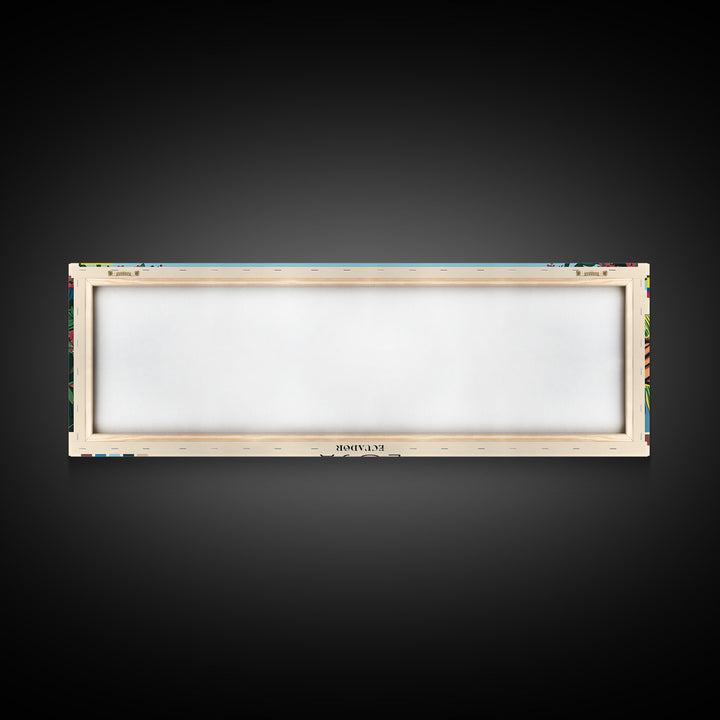 Loja, Ecuador Panoramic Canvas Print, Loja, Ecuador Painting, Ecuador Art, Loja Travel Poster, Travel Art, Housewarming Gift