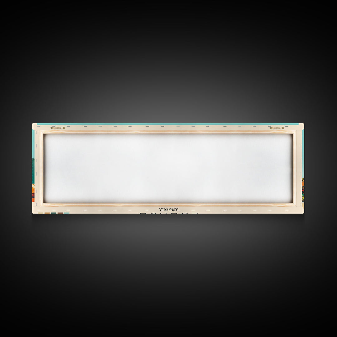 Luanda, Angola Panoramic Canvas Print, Luanda, Angola Painting, Angola Art, Luanda Travel Poster, Travel Art, Vacation Gift