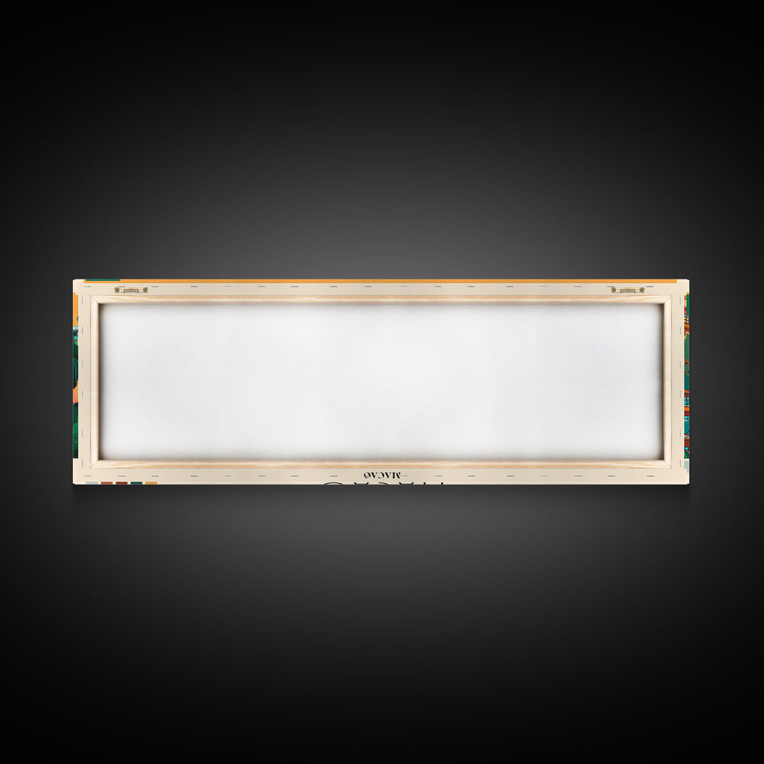 Macao, Macao Panoramic Canvas Print, Macao, Macao Painting, Macao Art, Macao Travel Poster, Travel Art, Living Room Painting