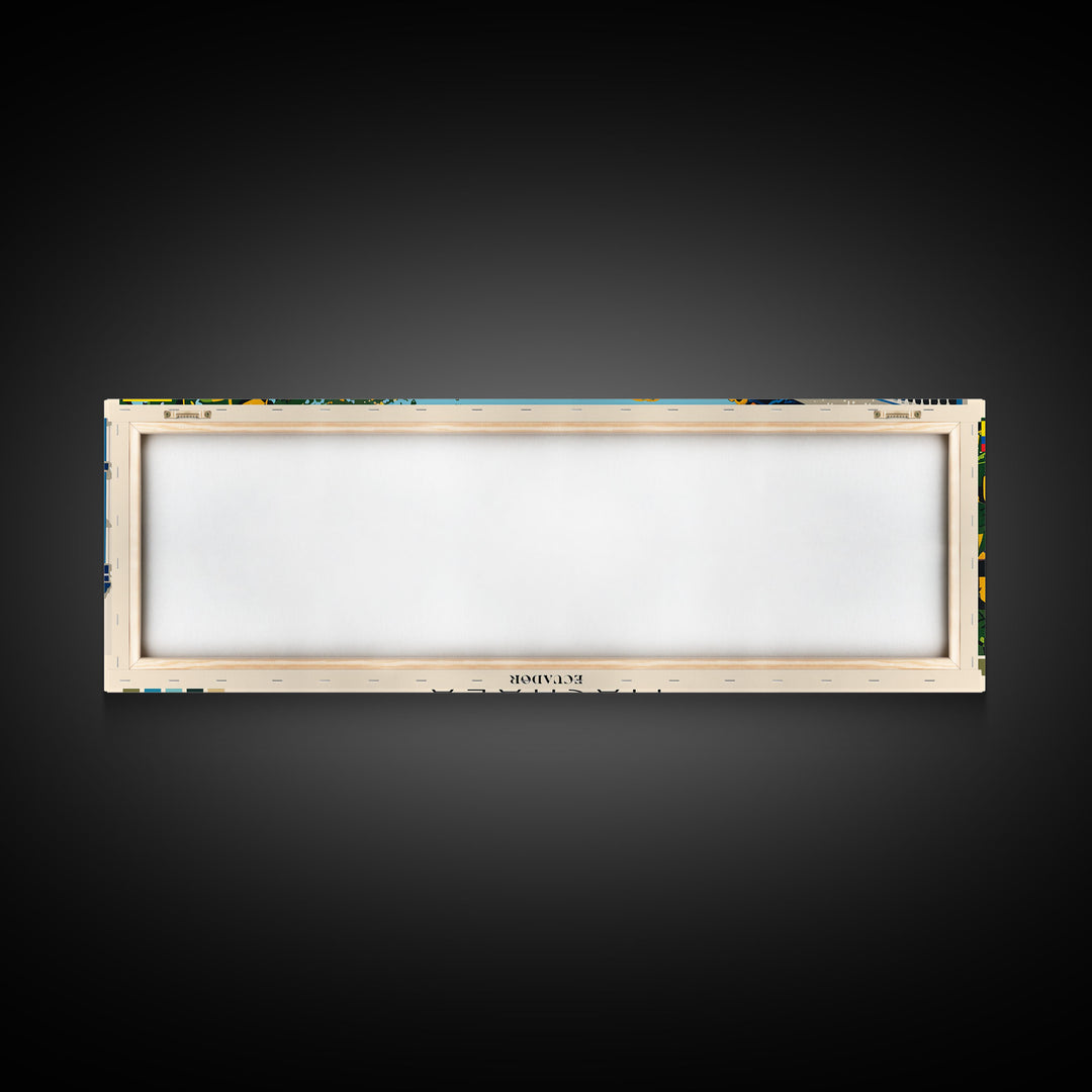 Machala, Ecuador Panoramic Canvas Print, Machala, Ecuador Painting, Ecuador Art, Machala Travel Poster, Travel Art, Guest Room Painting