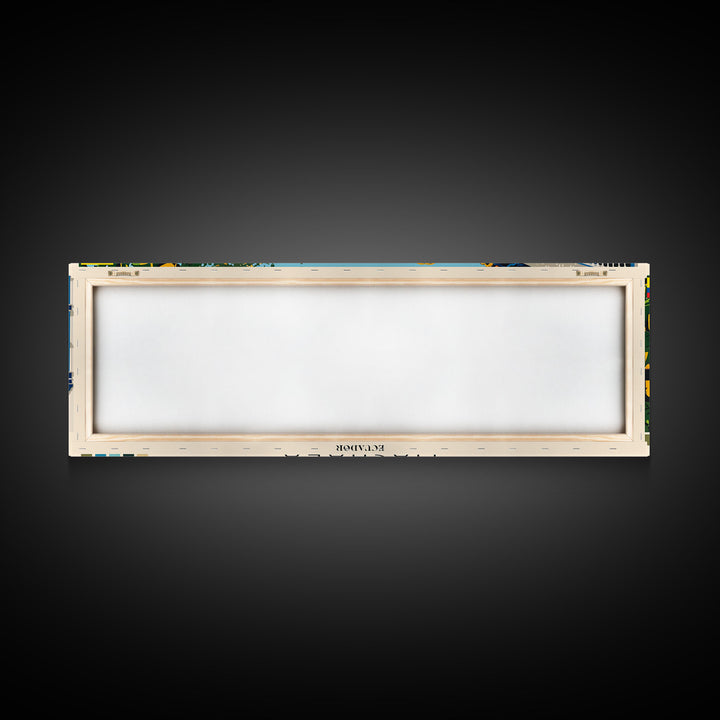 Machala, Ecuador Panoramic Canvas Print, Machala, Ecuador Painting, Ecuador Art, Machala Travel Poster, Travel Art, Guest Room Painting