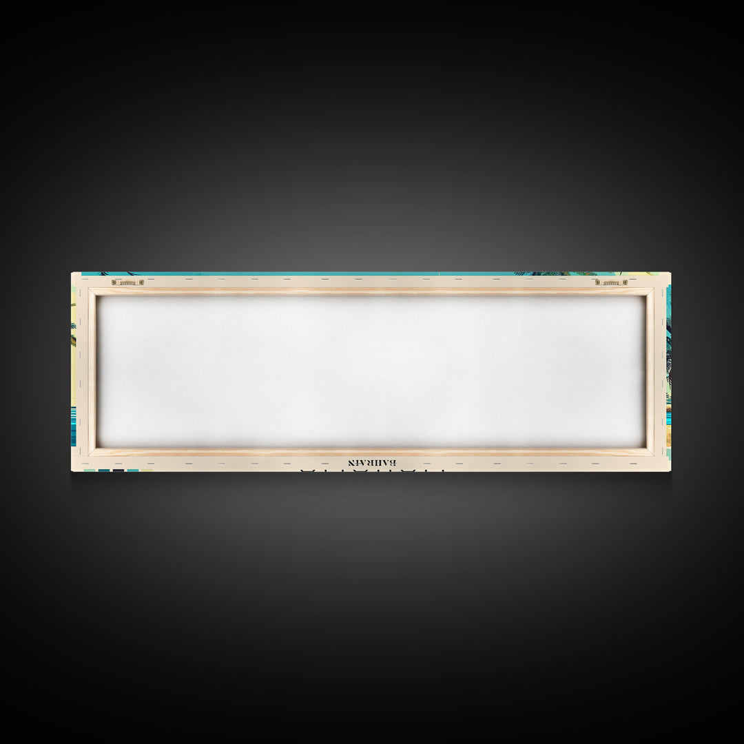 Manama, Bahrain Panoramic Canvas Print, Manama, Bahrain Painting, Bahrain Art, Manama Travel Poster, Travel Art, Guest Room Painting