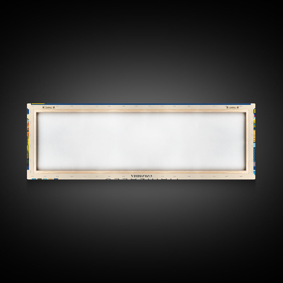 Manizales, Colombia Panoramic Canvas Print, Manizales, Colombia Painting, Colombia Art, Manizales Travel Poster, Travel Art, Housewarming Gift