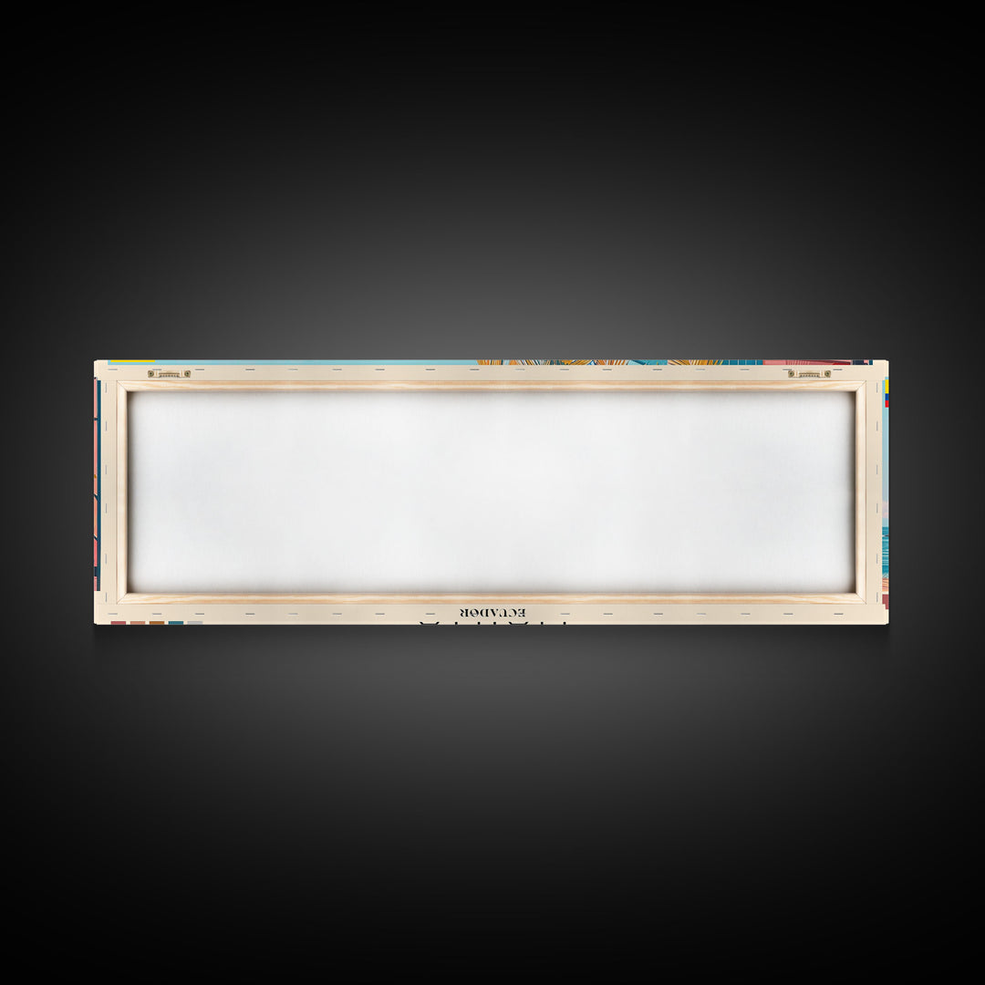 Manta, Ecuador Panoramic Canvas Print, Manta, Ecuador Painting, Ecuador Art, Manta Travel Poster, Travel Art, Guest Room Painting