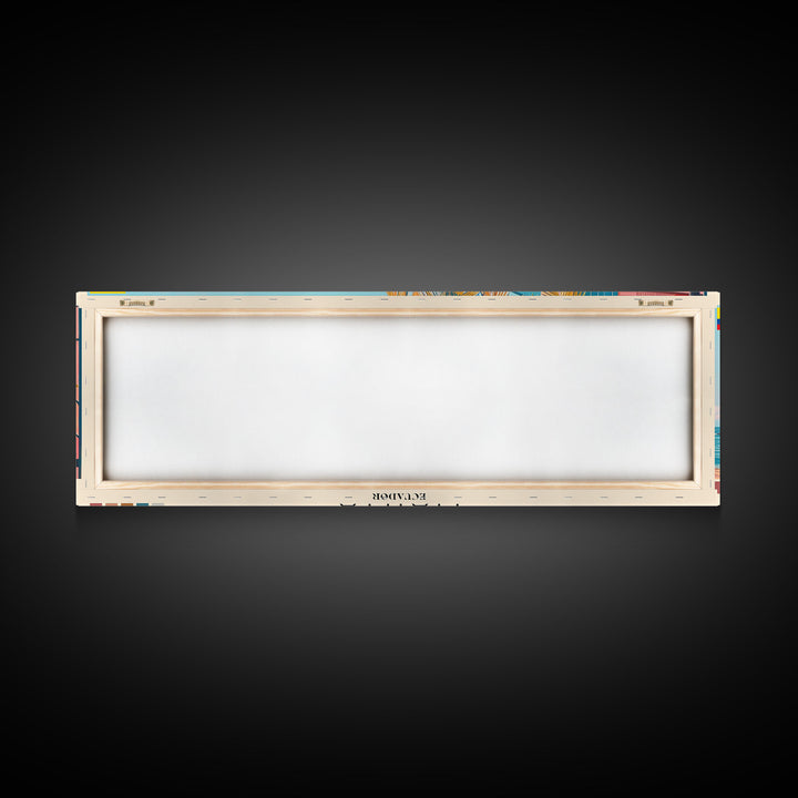 Manta, Ecuador Panoramic Canvas Print, Manta, Ecuador Painting, Ecuador Art, Manta Travel Poster, Travel Art, Guest Room Painting