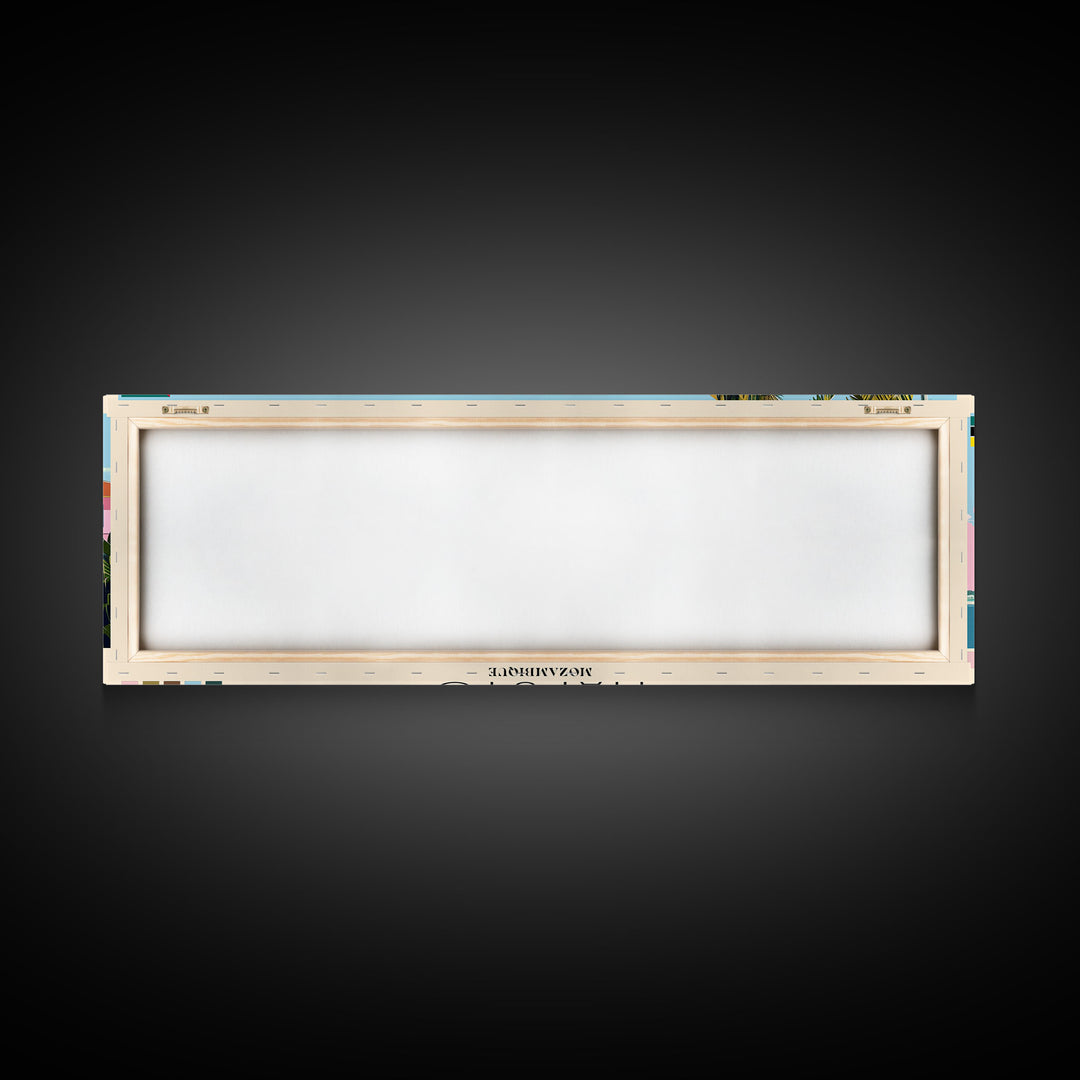 Maputo, Mozambique Panoramic Canvas Print, Maputo, Mozambique Painting, Mozambique Art, Maputo Travel Poster, Travel Art, Guest Room Painting