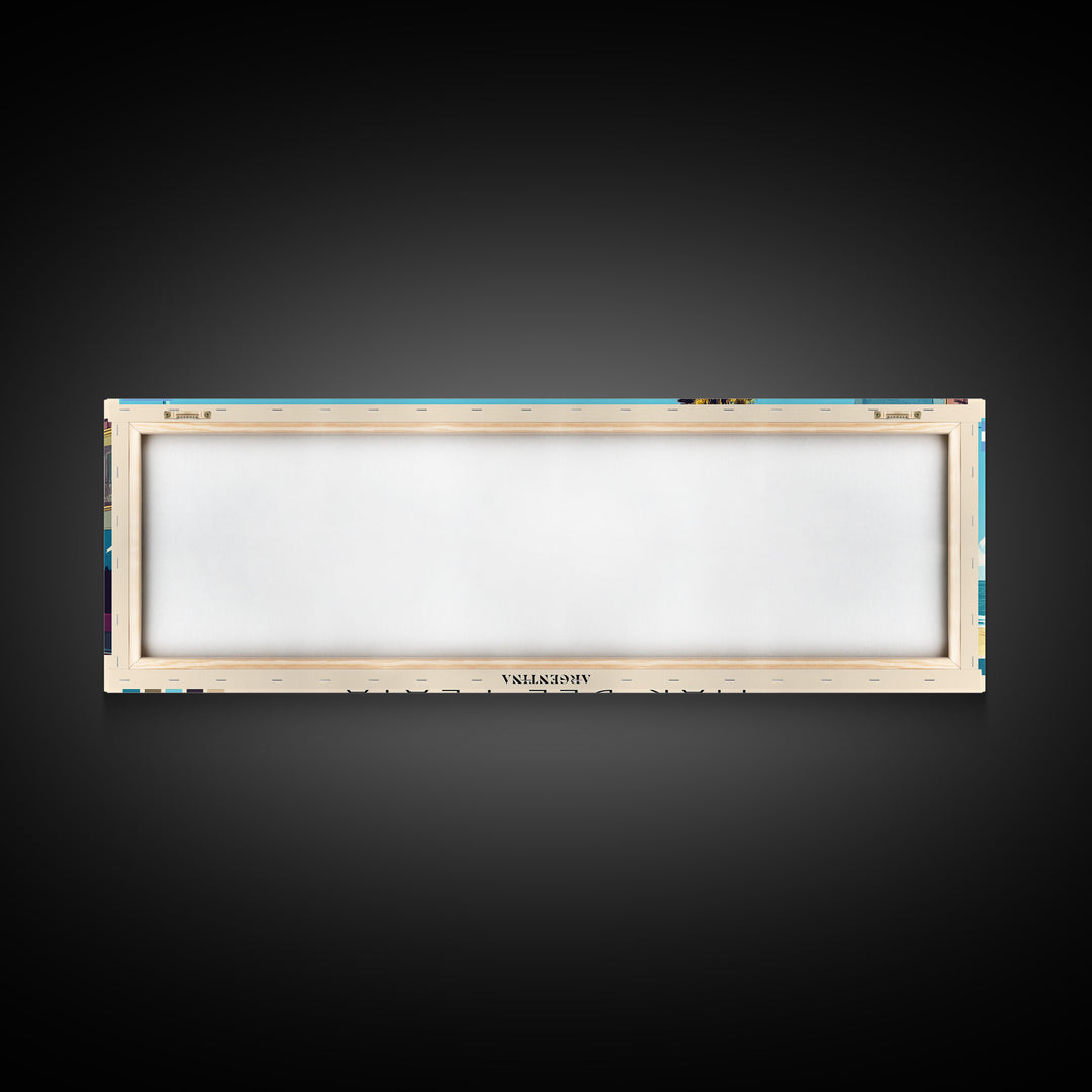 Mar del Plata, Argentina Panoramic Canvas Print, Mar del Plata, Argentina Painting, Argentina Art, Mar del Plata Travel Poster, Travel Art, Vacation Gift