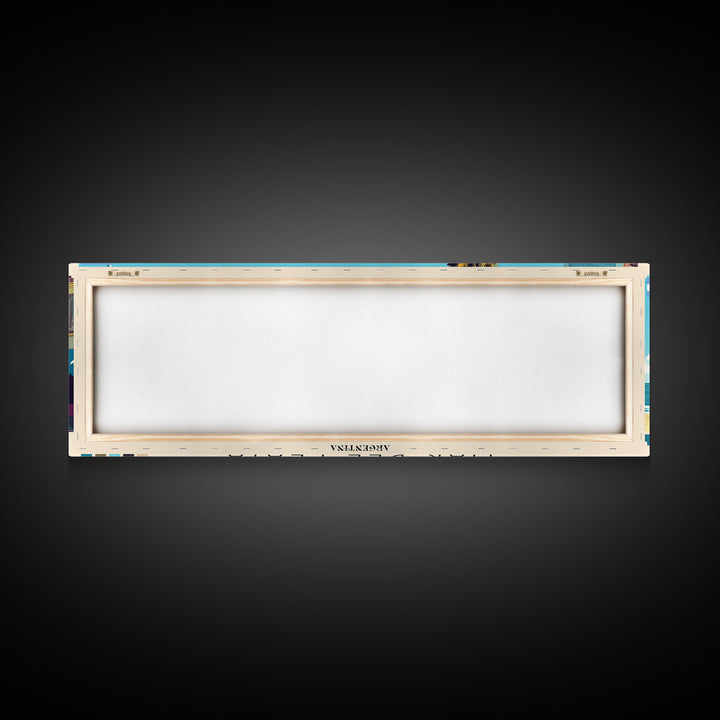 Mar del Plata, Argentina Panoramic Canvas Print, Mar del Plata, Argentina Painting, Argentina Art, Mar del Plata Travel Poster, Travel Art, Vacation Gift