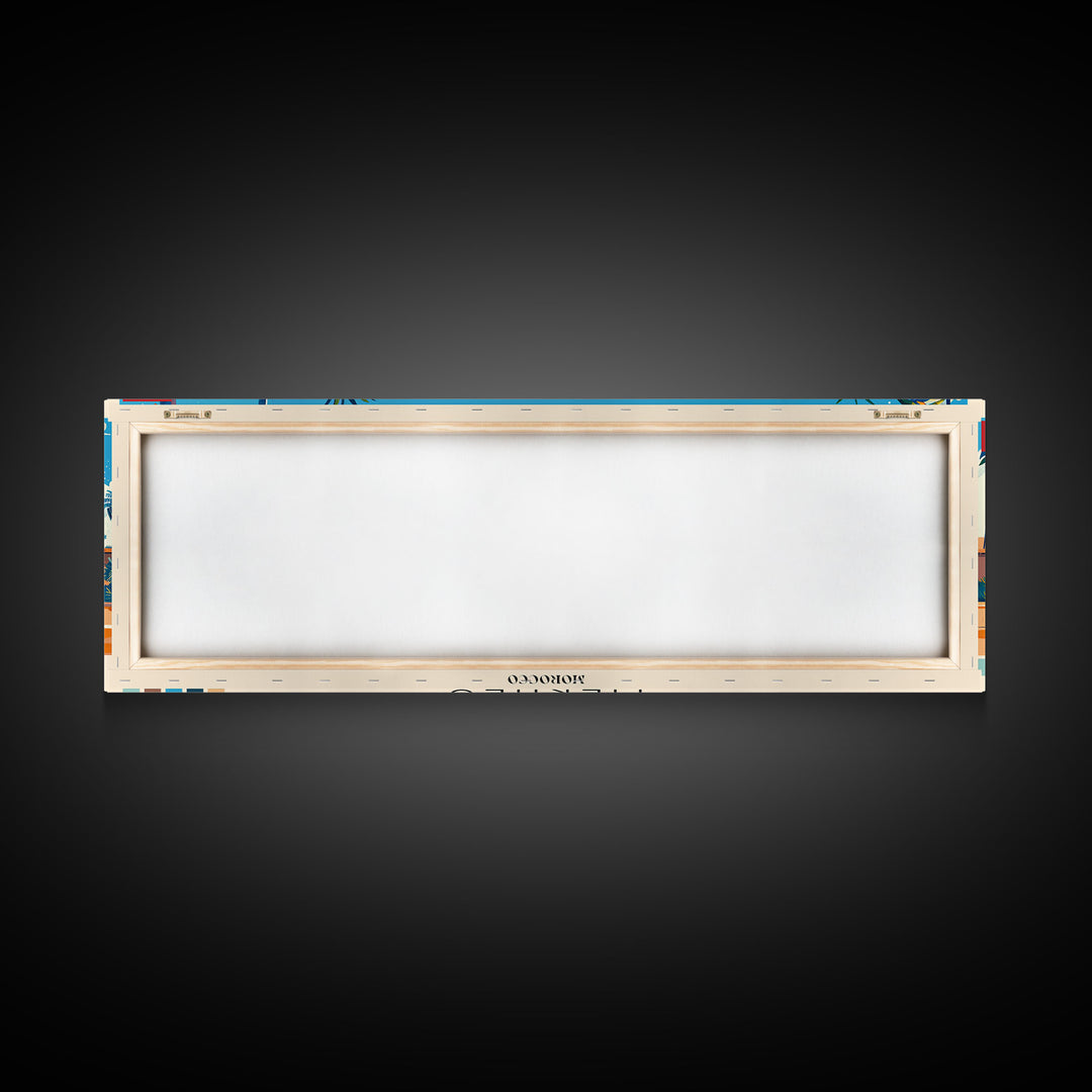 Meknes, Morocco Panoramic Canvas Print, Meknes, Morocco Painting, Morocco Art, Meknes Travel Poster, Travel Art, Guest Room Painting
