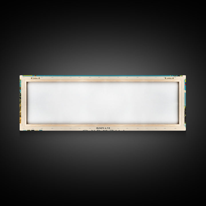 Milagro, Ecuador Panoramic Canvas Print, Milagro, Ecuador Painting, Ecuador Art, Milagro Travel Poster, Travel Art, Vacation Gift