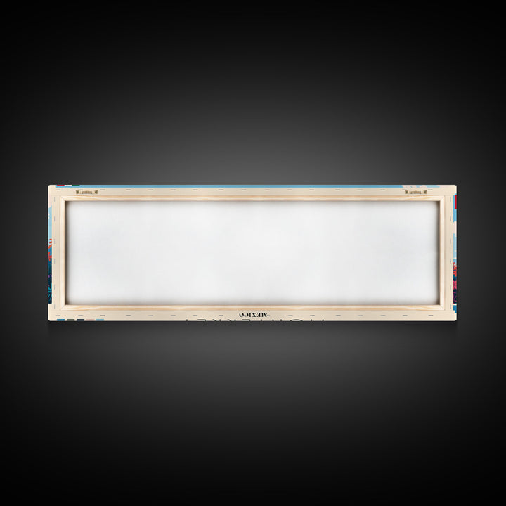 Monterrey, Mexico Panoramic Canvas Print, Monterrey, Mexico Painting, Mexico Art, Monterrey Travel Poster, Travel Art, Housewarming Gift