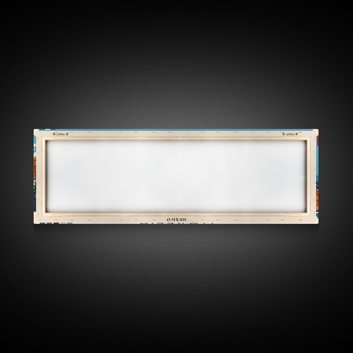 Morelia, Mexico Panoramic Canvas Print, Morelia, Mexico Painting, Mexico Art, Morelia Travel Poster, Travel Art, Vacation Gift