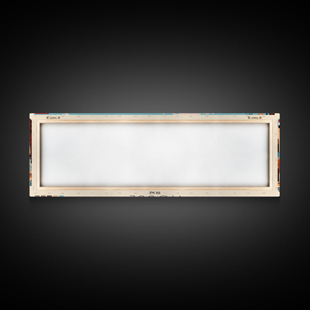 Mosul, Iraq Panoramic Canvas Print, Mosul, Iraq Painting, Iraq Art, Mosul Travel Poster, Travel Art, Housewarming Gift