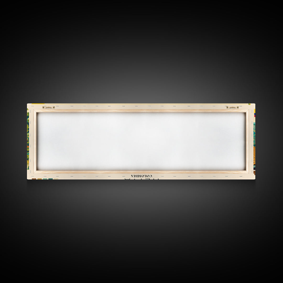 Neiva, Colombia Panoramic Canvas Print, Neiva, Colombia Painting, Colombia Art, Neiva Travel Poster, Travel Art, Guest Room Painting