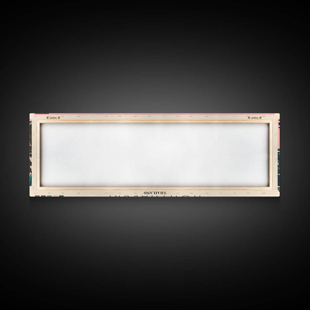 Nonthaburi, Thailand Panoramic Canvas Print, Nonthaburi, Thailand Painting, Thailand Art, Nonthaburi Travel Poster, Travel Art, Guest Room Painting