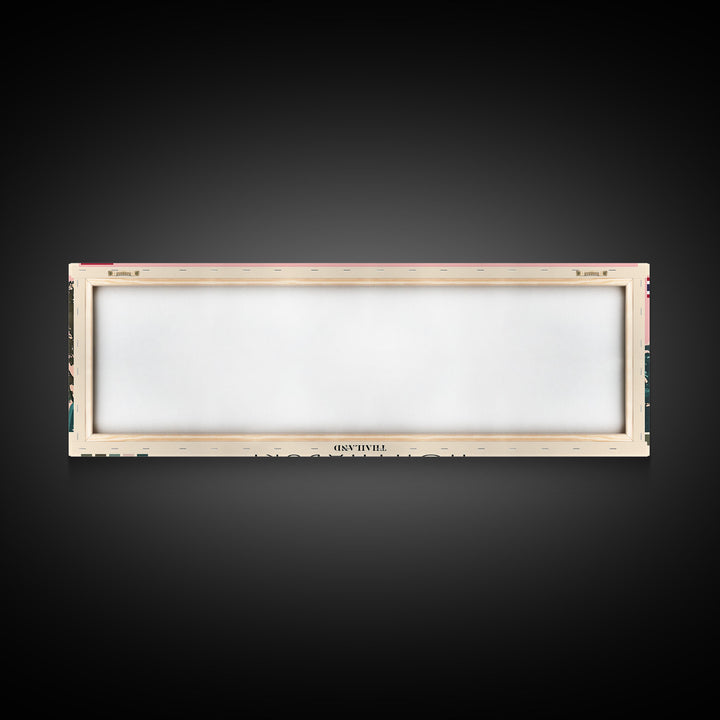 Nonthaburi, Thailand Panoramic Canvas Print, Nonthaburi, Thailand Painting, Thailand Art, Nonthaburi Travel Poster, Travel Art, Guest Room Painting