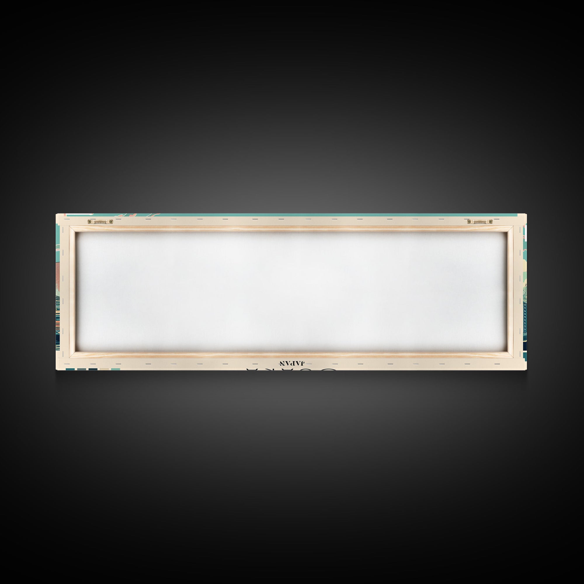 Osaka, Japan Panoramic Canvas Print, Osaka, Japan Painting, Japan Art, Osaka Travel Poster, Travel Art, Vacation Gift