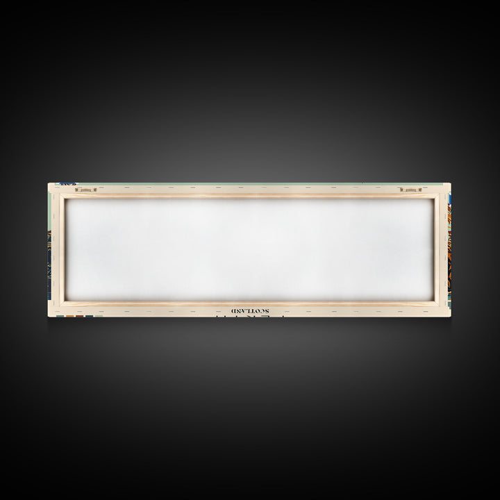 Perth, Scotland Panoramic Canvas Print, Perth, Scotland Painting, Scotland Art, Perth Travel Poster, Travel Art, Living Room Painting