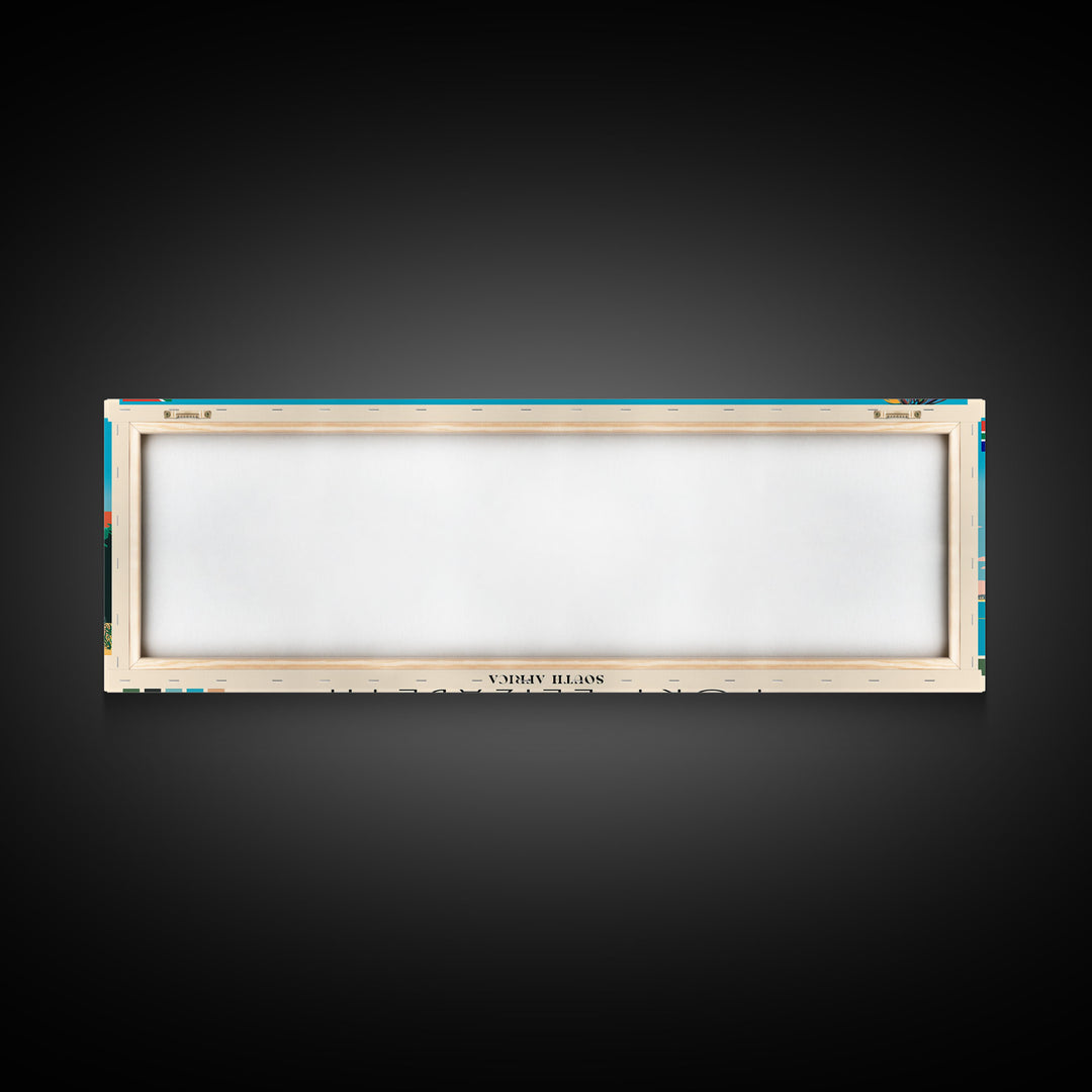 Port Elizabeth, South Africa Panoramic Canvas Print, Port Elizabeth, South Africa Painting, South Africa Art, Port Elizabeth Travel Poster, Travel Art, Living Room Painting