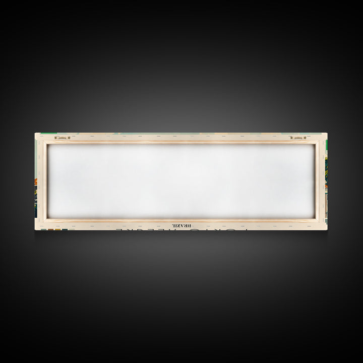 Porto Alegre, Brazil Panoramic Canvas Print, Porto Alegre, Brazil Painting, Brazil Art, Porto Alegre Travel Poster, Travel Art, Housewarming Gift