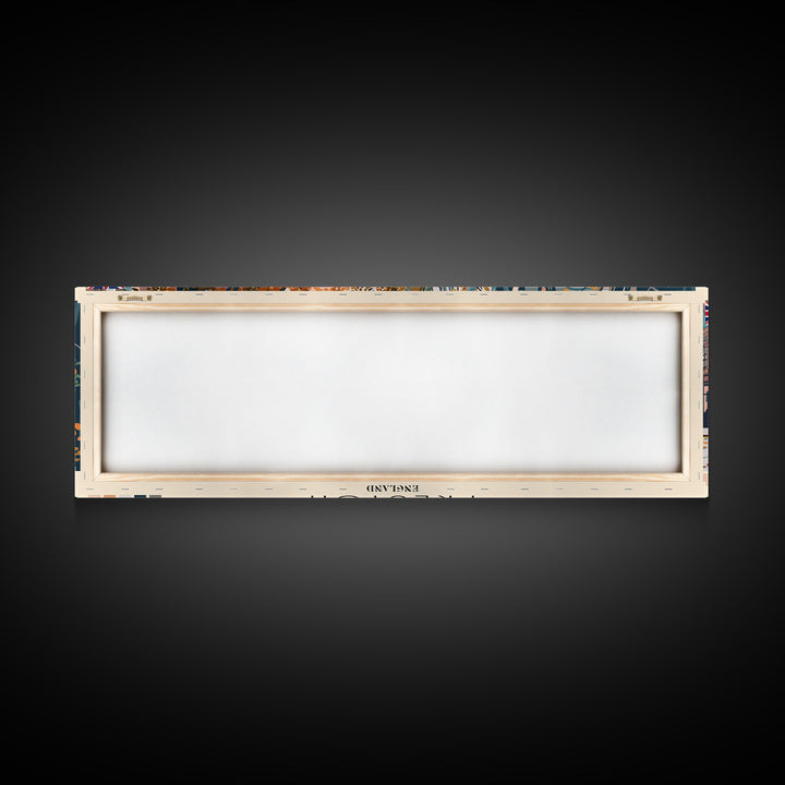Preston, England Panoramic Canvas Print, Preston, England Painting, England Art, Preston Travel Poster, Travel Art, Guest Room Painting