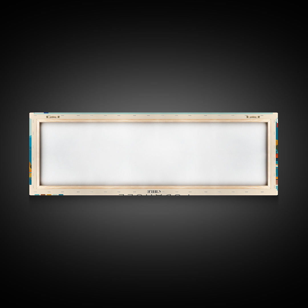 Pudahuel, Chile Panoramic Canvas Print, Pudahuel, Chile Painting, Chile Art, Pudahuel Travel Poster, Travel Art, Vacation Gift