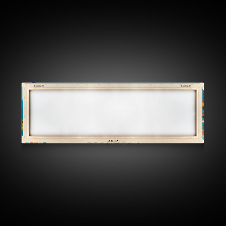 Pudahuel, Chile Panoramic Canvas Print, Pudahuel, Chile Painting, Chile Art, Pudahuel Travel Poster, Travel Art, Vacation Gift