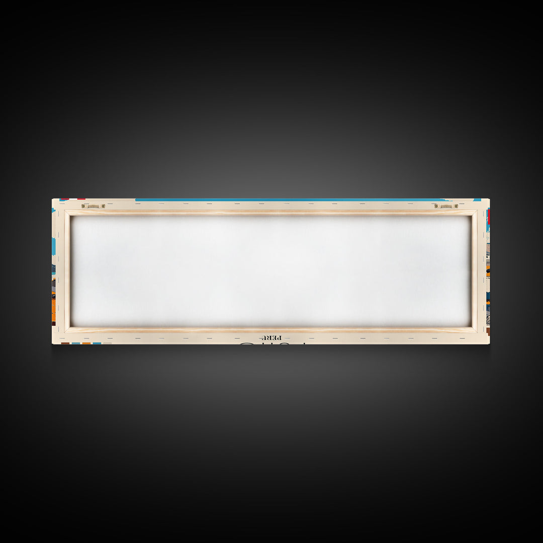 Puno, Peru Panoramic Canvas Print, Puno, Peru Painting, Peru Art, Puno Travel Poster, Travel Art, Guest Room Painting