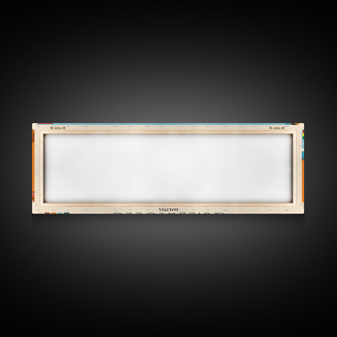 Quillacollo, Bolivia Panoramic Canvas Print, Quillacollo, Bolivia Painting, Bolivia Art, Quillacollo Travel Poster, Travel Art, Guest Room Painting