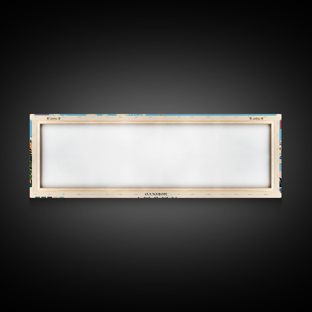 Rabat, Morocco Panoramic Canvas Print, Rabat, Morocco Painting, Morocco Art, Rabat Travel Poster, Travel Art, Housewarming Gift