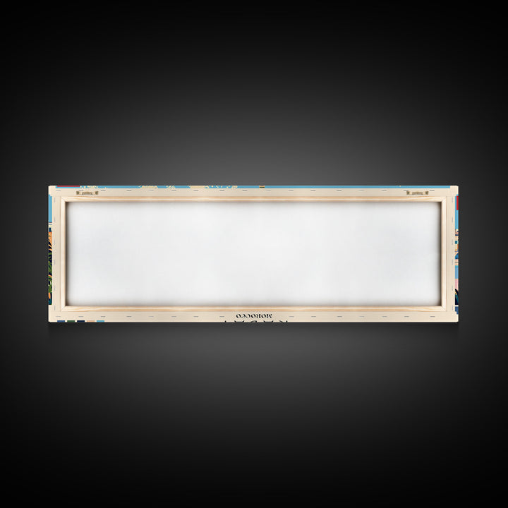 Rabat, Morocco Panoramic Canvas Print, Rabat, Morocco Painting, Morocco Art, Rabat Travel Poster, Travel Art, Housewarming Gift