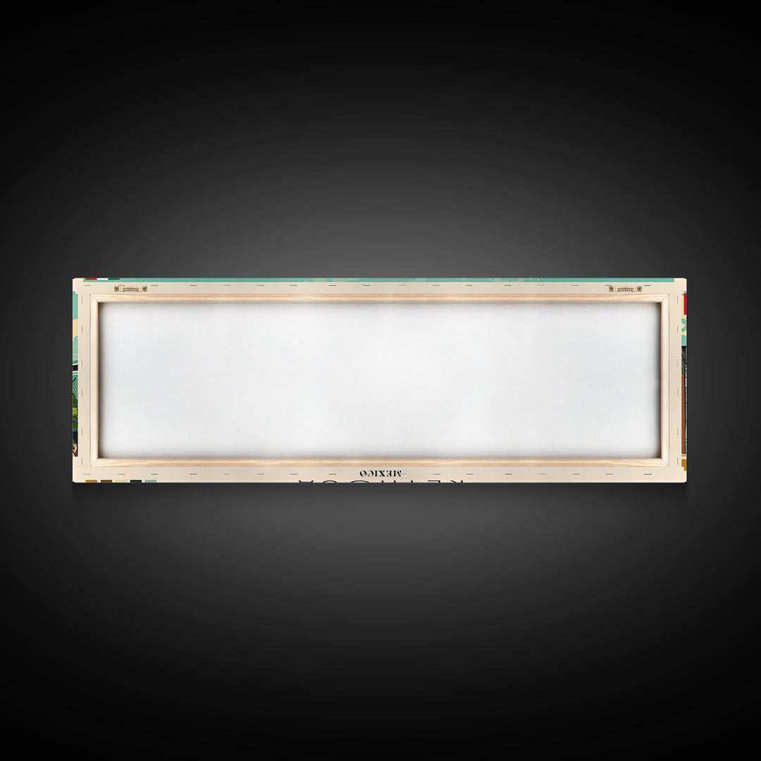 Reynosa, Mexico Panoramic Canvas Print, Reynosa, Mexico Painting, Mexico Art, Reynosa Travel Poster, Travel Art, Guest Room Painting