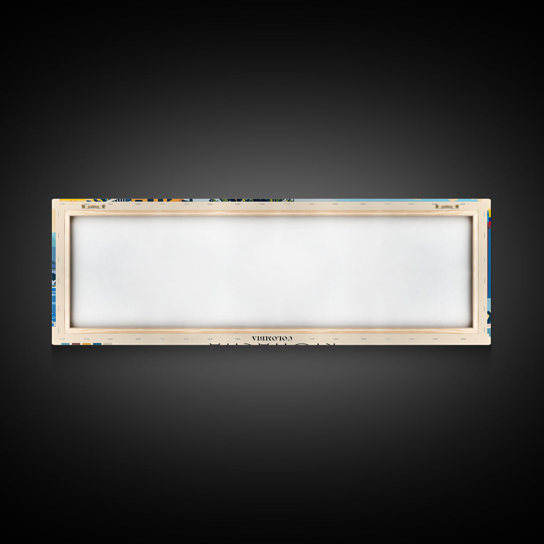 Riohacha, Colombia Panoramic Canvas Print, Riohacha, Colombia Painting, Colombia Art, Riohacha Travel Poster, Travel Art, Guest Room Painting