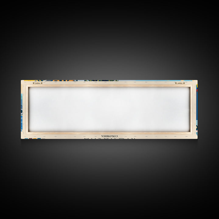 Riohacha, Colombia Panoramic Canvas Print, Riohacha, Colombia Painting, Colombia Art, Riohacha Travel Poster, Travel Art, Guest Room Painting
