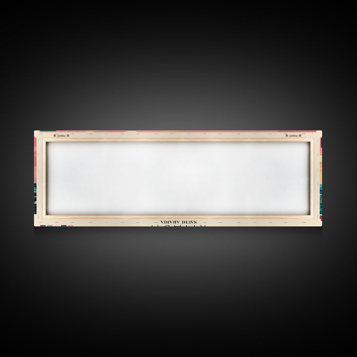 Riyadh, Saudi Arabia Panoramic Canvas Print, Riyadh, Saudi Arabia Painting, Saudi Arabia Art, Riyadh Travel Poster, Travel Art, Housewarming Gift