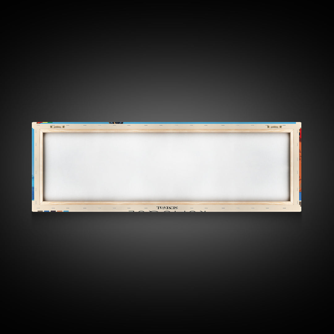 Rufisque, Senegal Panoramic Canvas Print, Rufisque, Senegal Painting, Senegal Art, Rufisque Travel Poster, Travel Art, Guest Room Painting