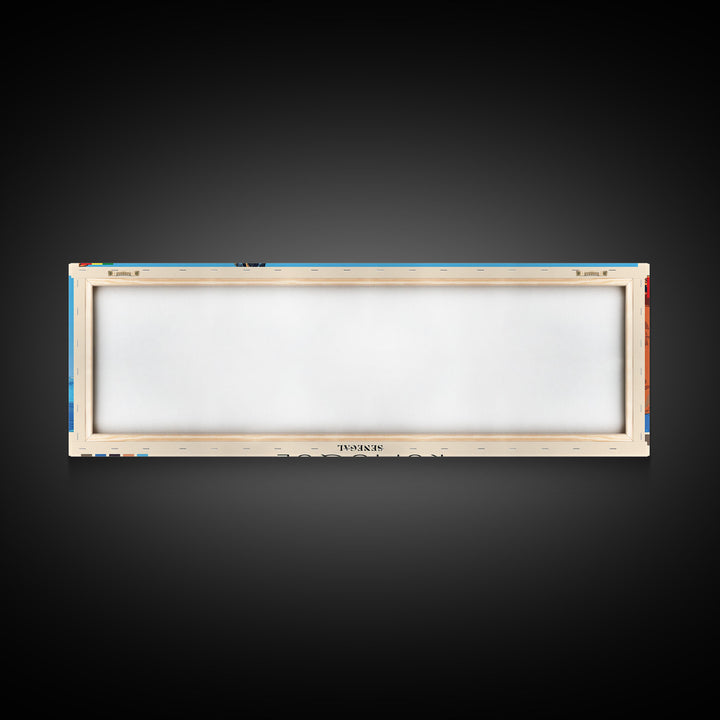 Rufisque, Senegal Panoramic Canvas Print, Rufisque, Senegal Painting, Senegal Art, Rufisque Travel Poster, Travel Art, Guest Room Painting